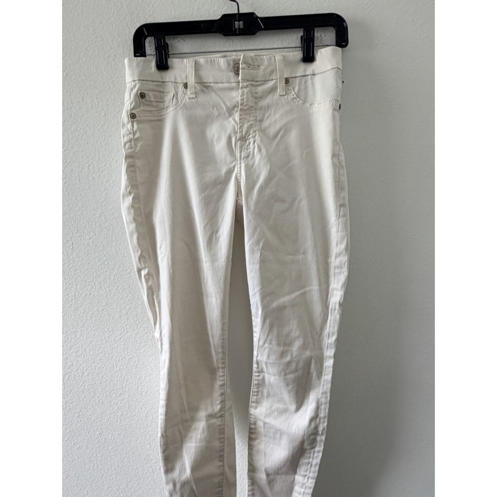 7 For All Mankind B(air) Denim Women's White  Denim Jeans Solid 5-Pocket Size 27